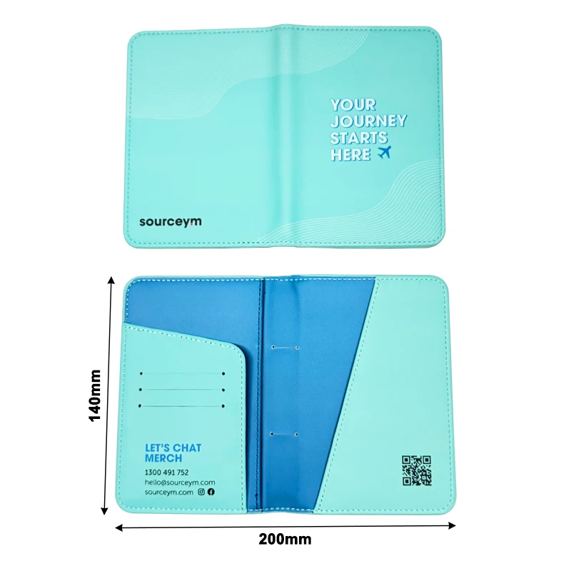 Customized Travel Leather Passport Holder Storage Bag Card Holder Credit Card Wallet RFID Blocking Card Passport Holder