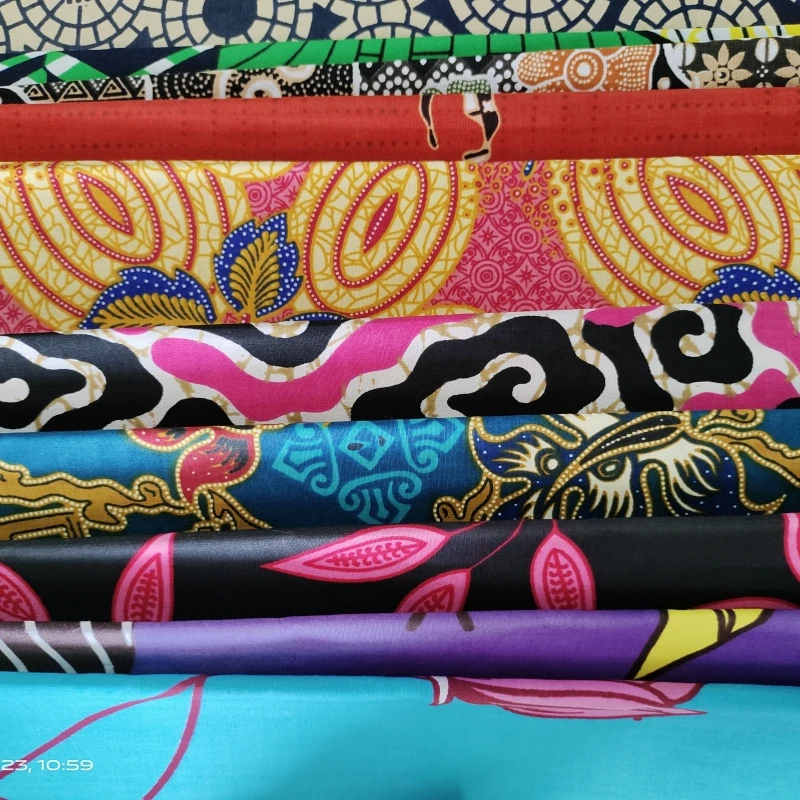 ZHAORUN 100% polyester super java veritable block wax printed khanga clothing fabric hitarget sanhe