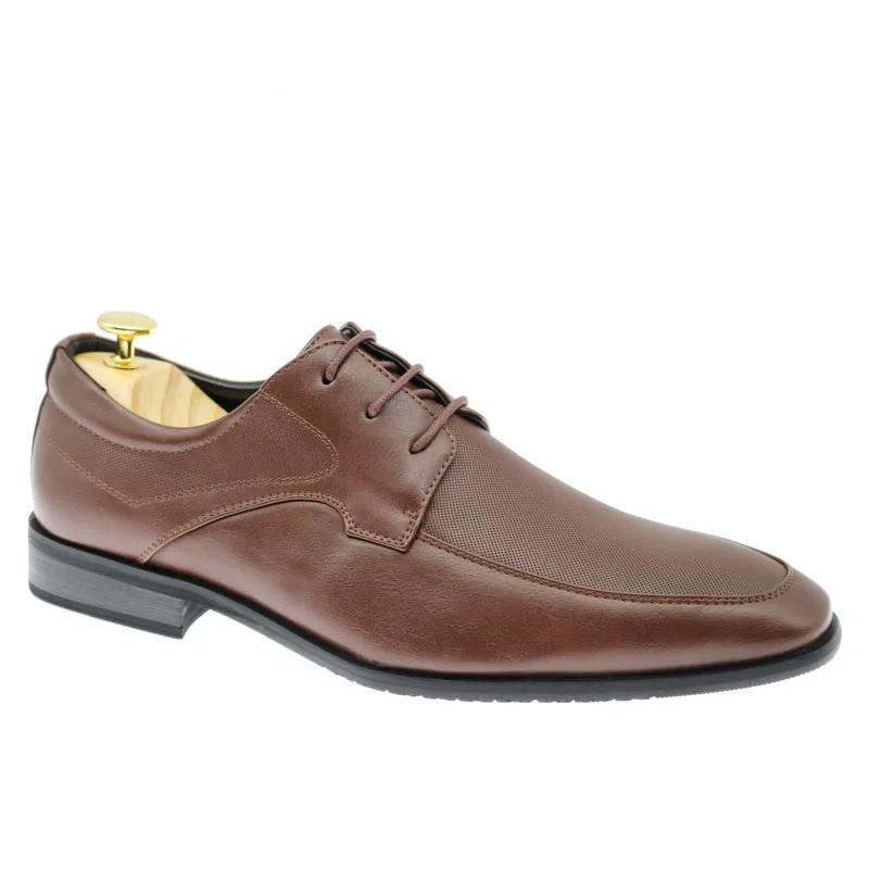 Классические мужские туфли из искусственной кожи на шнуровке