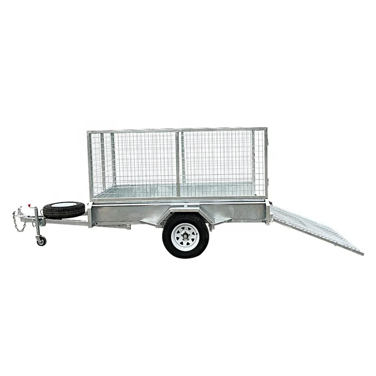 8 x 4  PREMIUM GALVANISED TILT BOX TRAILER WITH 600MM CAGE  and 1400mm ramp HEAVY DUTY SINGLE AXLE FULLY WELDED
