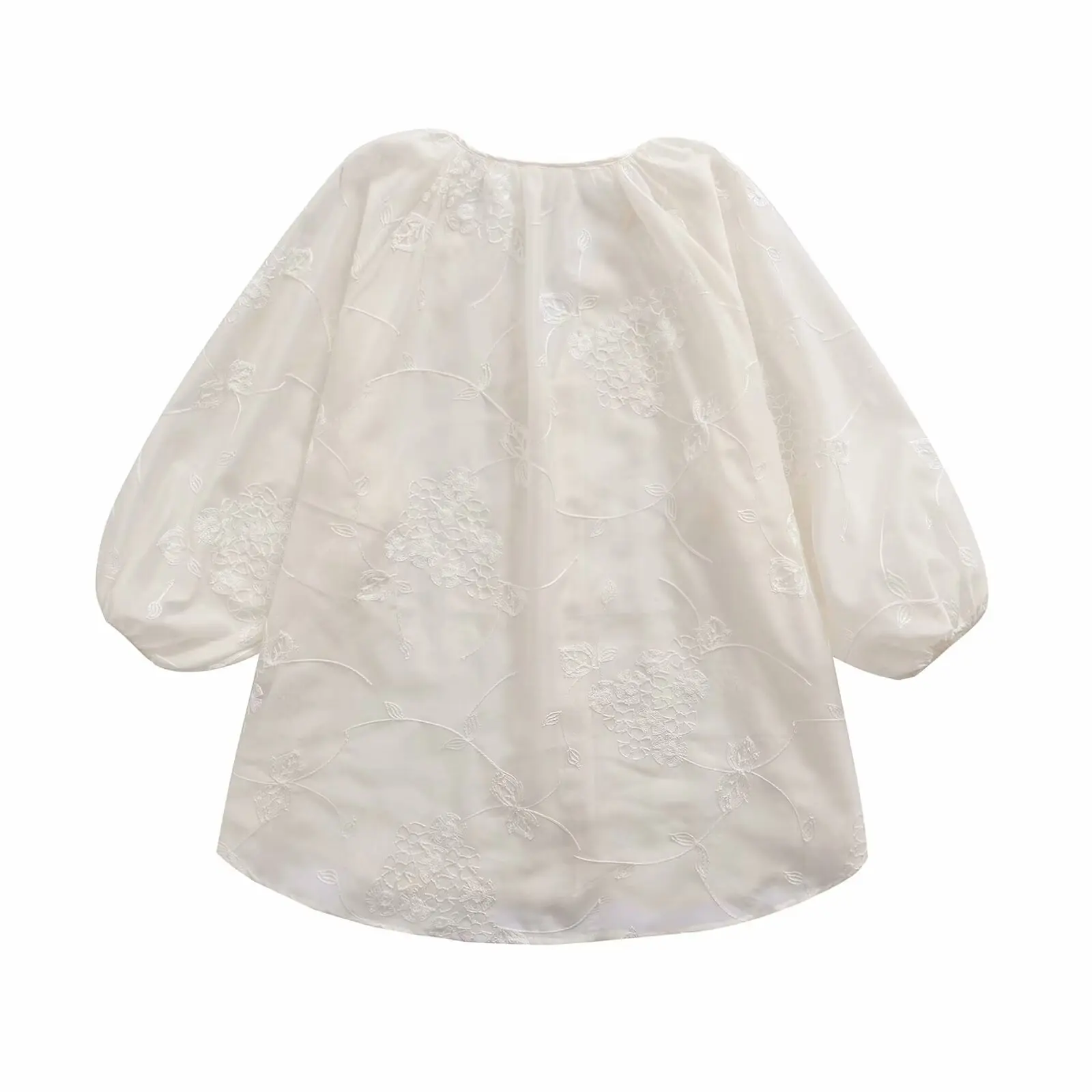 New Chinese Style Embroidered Plate Button White Blouse Exquisite High Collar Top Versatile Casual Crop Top for Summer