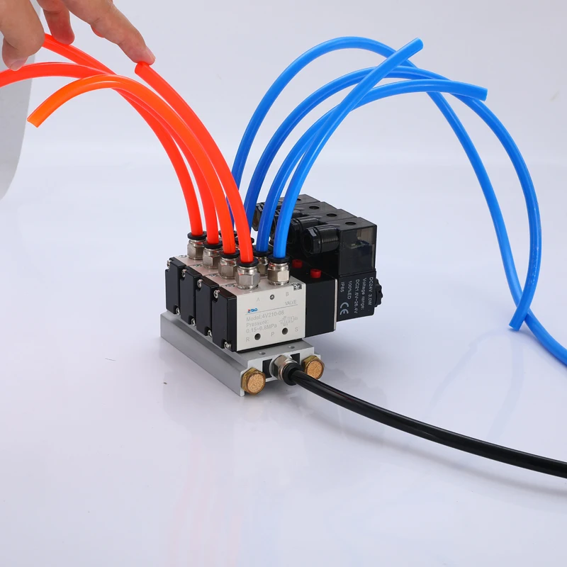 airtac type 4v210-06 4v210-08 5 2 way solenoid valve wiring diagram pneumatic air valve 12v