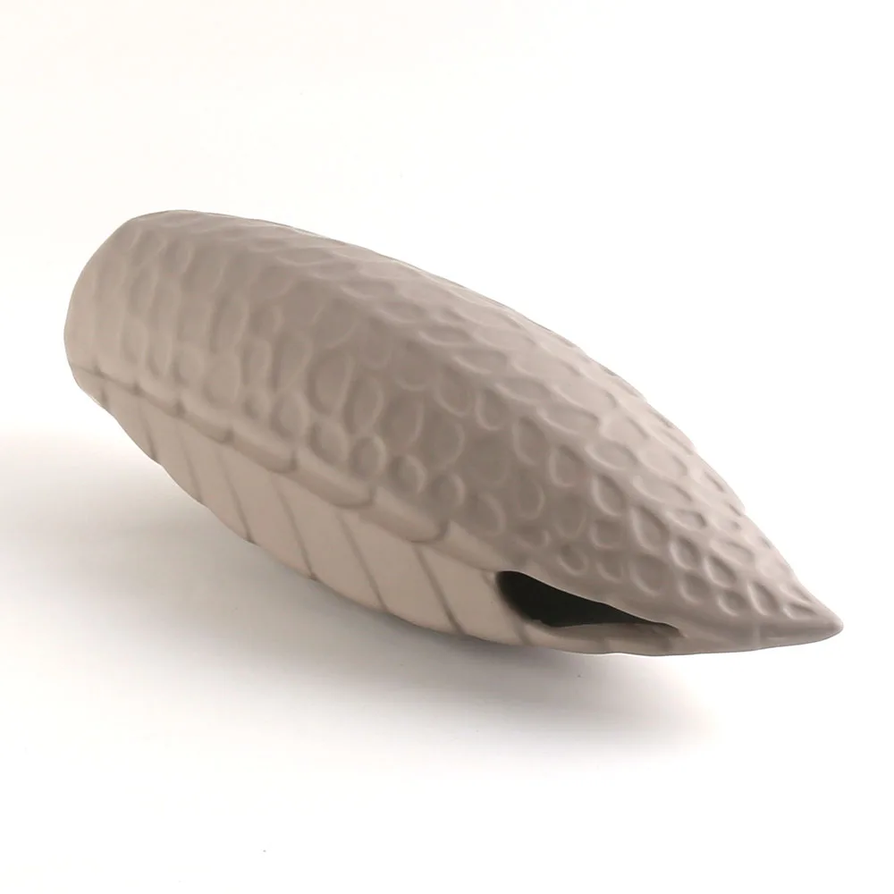 33 см в форме листа матовая Коричневая керамическая ваза для цветов Свадебная вечеринка праздник оптовая продажа