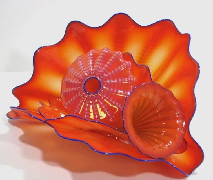 Wholesale art murano glass bowl sculpture 100% hand blown glass crafts