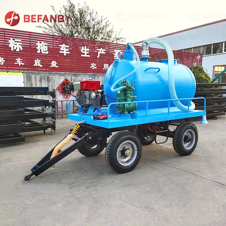 Large space capacity high pressure with vacuum pump 5000l sewage suction tank trailer