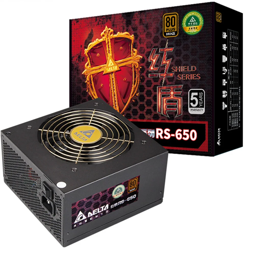 
[DELTA] PSU 650W Red Shield Series RS650 Power Supply (80PLUS Bronze / Full Voltage / Active PFC) 