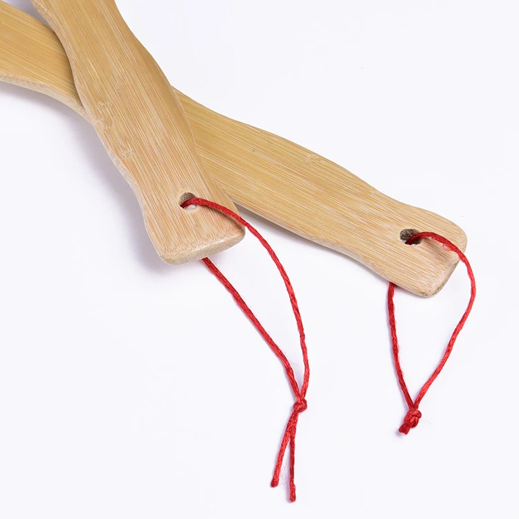
Simple Bamboo Massager Back Scratcher Long Wooden Itch Massage Body Itch Scratcher With Red Rope 
