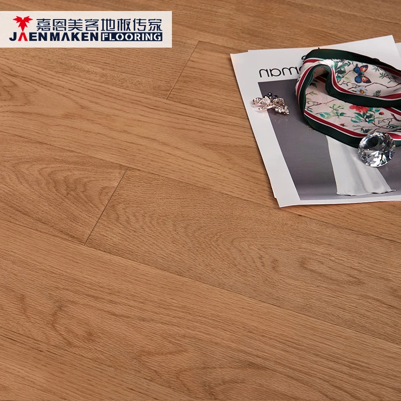 Jaenmaken Red Oak Indoor Engineered Veneer Timber Factory Wooden Flooring