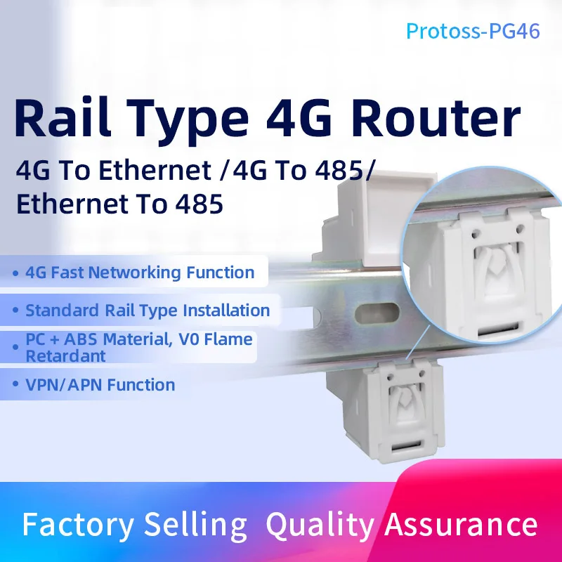 DIN-Rail Serial Converter RS485 IoT Gateway Modbus Mqtt Wireless DTU Wifi 2G 4G Ethernet wide range input Serial Server