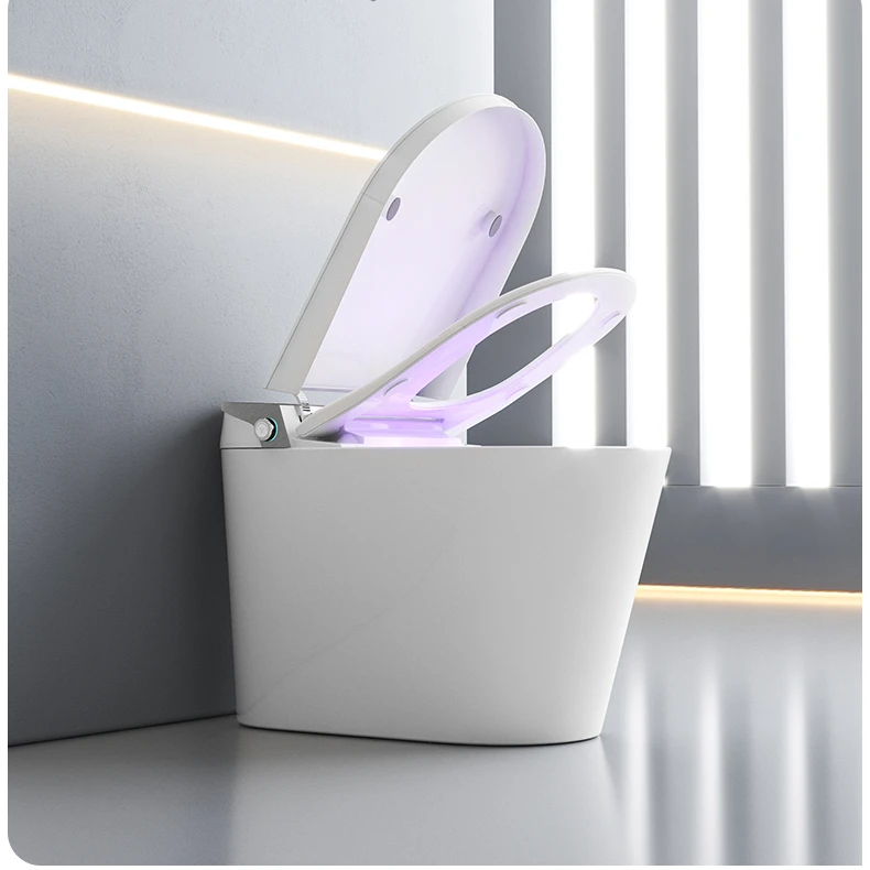 New arrival floor mounted smart toilet with voice control automatic flushing inodoro inteligente toilet commode wc