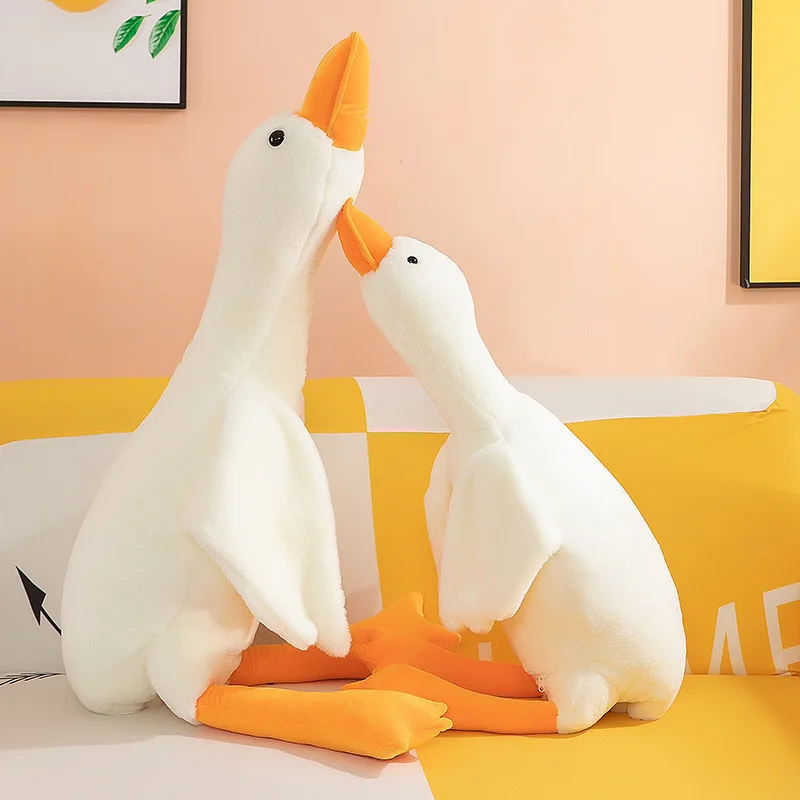 Comfort Big white stuffed Goose animal toy Simulation Swan Goose plush doll toy Swan plush throw pillow cushion for children