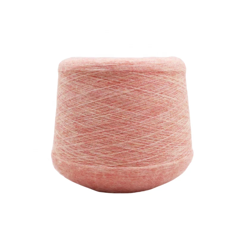Fancy Yarn Factory Wholesale 33% Wool 33% Super Kid Mohair 28% Nylon 6% Spandex Wool Blended Yarn 12NM/1 Noble Mohair