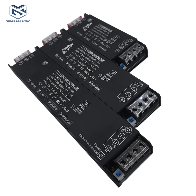 DC24v GaN Power Supply Smps Constant Voltage Switching Power Supply Small Size LED Driver for LED Lights 100W 200W 300W