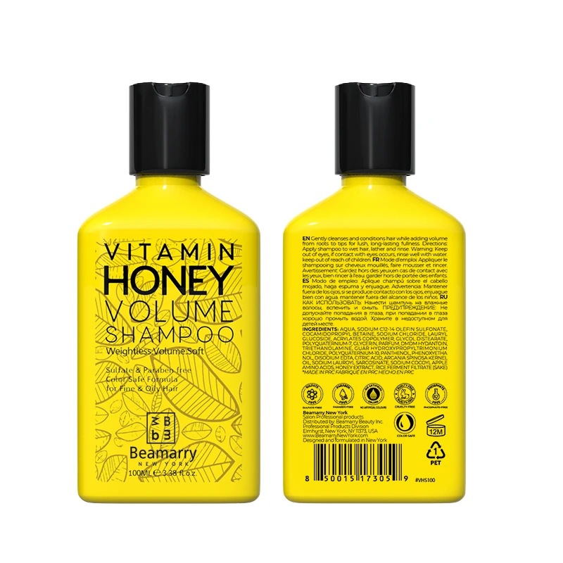 Travel size 100ML vitamin honey volume straight african turkish anti dandruff thick long hair shampoo