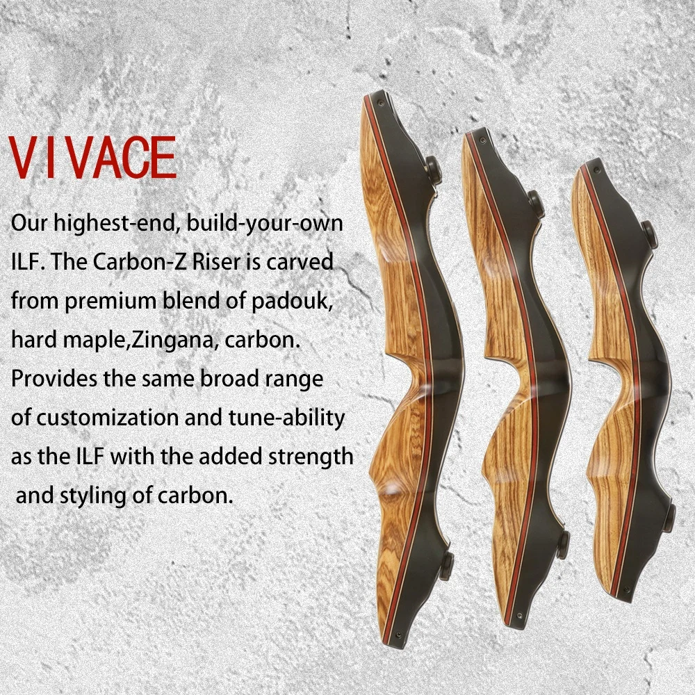 High Performance Traditional Vivace Ilf Riser Recurve Bow Archery Bows