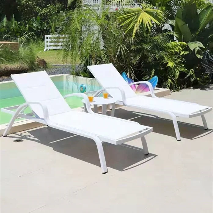 All weather Patio outdoor aluminum furniture luxury garden pool chairs sun lounger swimming beach daybed
