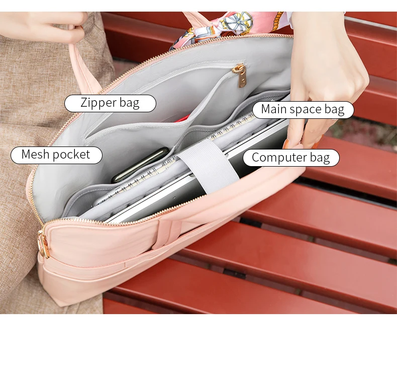 Waterproof Notebook Bag Sleeve For Macbook Case M1 Air Pro 13 15 Shoulder Handbag Briefcase Laptop Bag for women