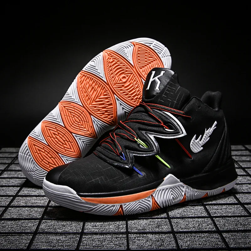 Knit Fabric Upper Breathable Basketball Mens Shoes Classic Men Basketball Shoes