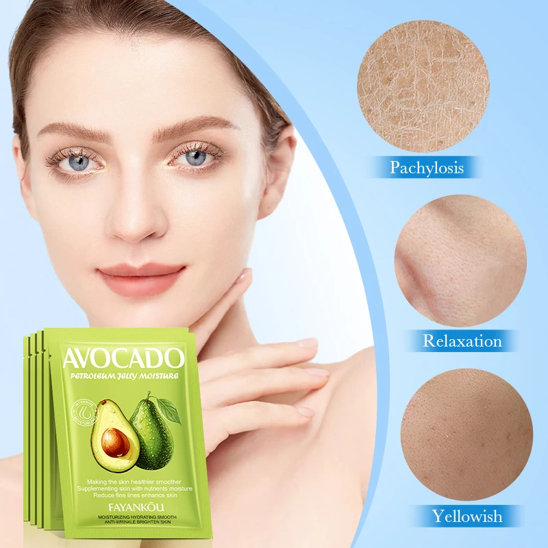 OMEM/ODM FAYANKOU Private Label авокадо Осветляющая Маска для лица гладкое увлажняющее масло контроль хлопчатобумажная маска Косметика