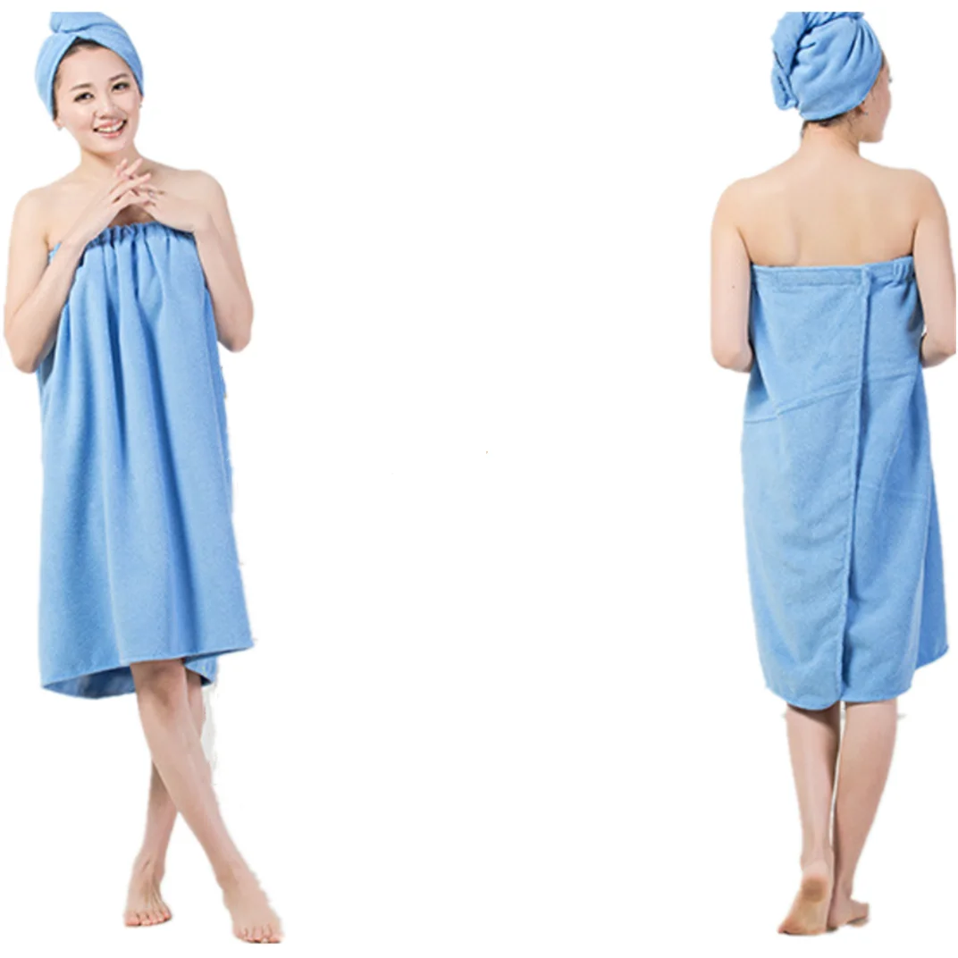 Women Absorbent Microfiber Shower Spa Body Wrap Bath Towel
