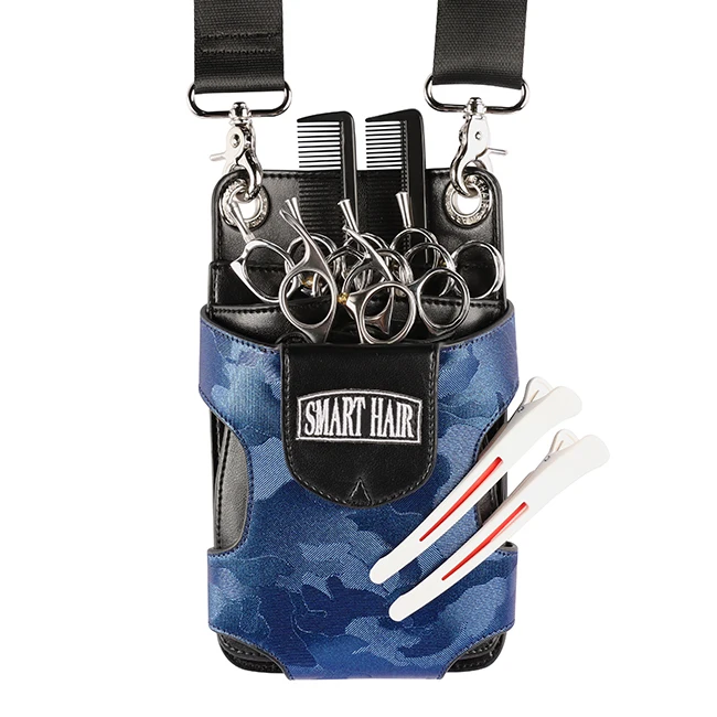 beard scissors logo leather pouch salon tool holster bag leather scissors holster for hairdressers