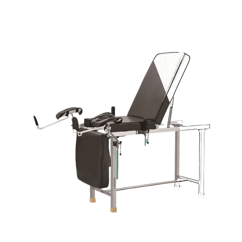 Stainless Steel Clinic Couch Medical Hospital Obstetric Bed Manual Operation Gynaecological Delivery Table