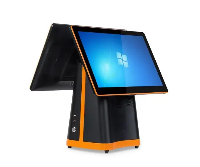 All-In-One 15.6 Inch Dual Touch Display POS Machine Checkout Counter with Billing System for Coffee Shop SDK Function