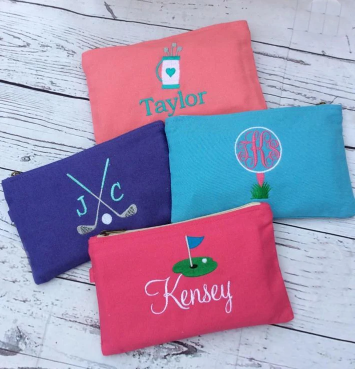 Waterproof Blank Portable oem Carry Customizing Tool Embroidered Canvas Cotton Golf Bag