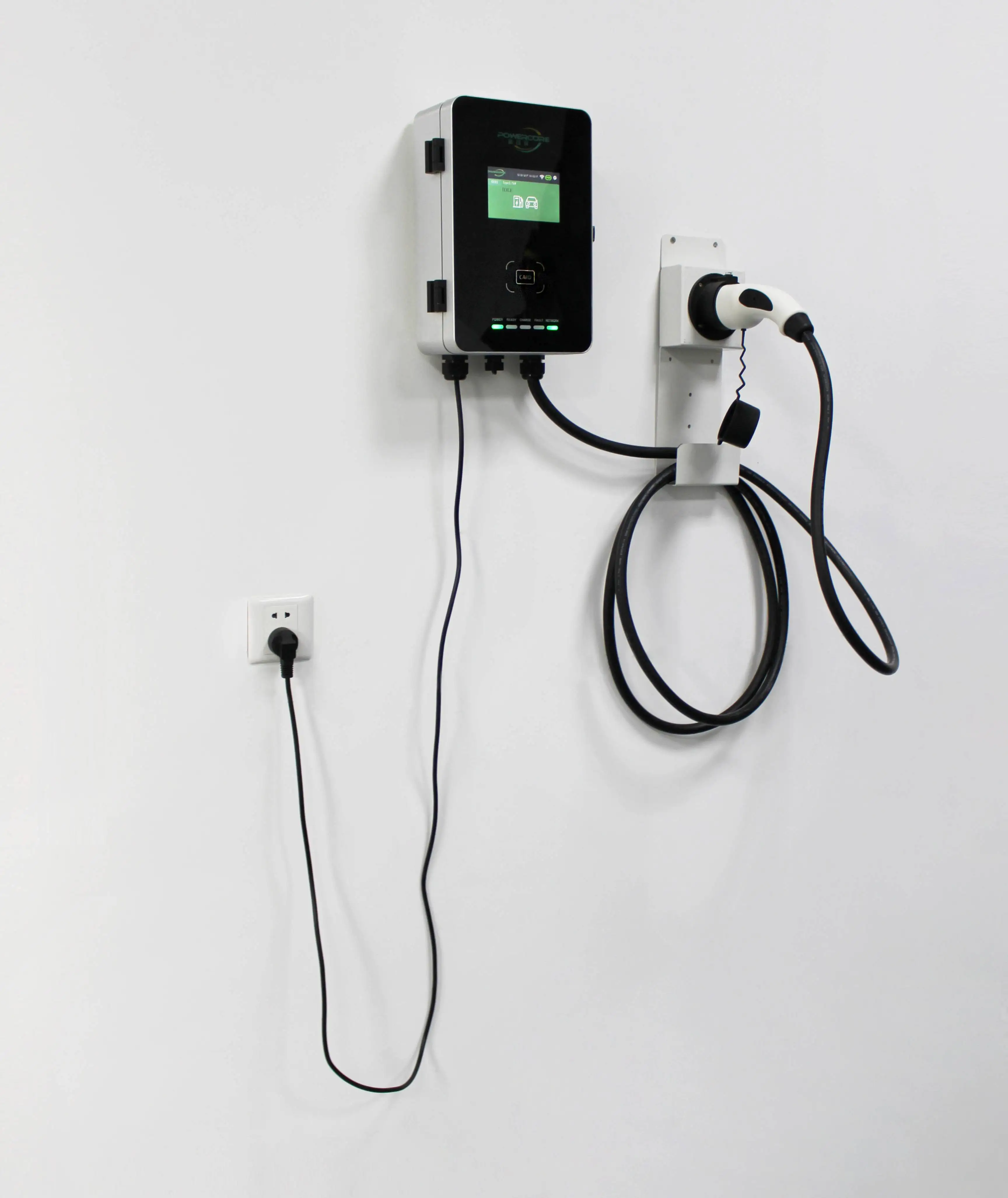 43kw AC wallbox Wall-mounted ev charger charging station with Type 2 plug ocpp 1.6