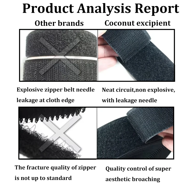 Best-Selling Elastic Nylon Cable Ties Custom Size Self-Adhesive Hook and Loop Fastening Heat Resistant Tape Pattern