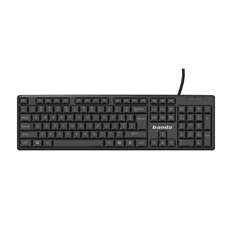 High Quality Waterproof 104 keys Wired Keyboard Universal Office Traditional PC Computer Wired USB Keyboard