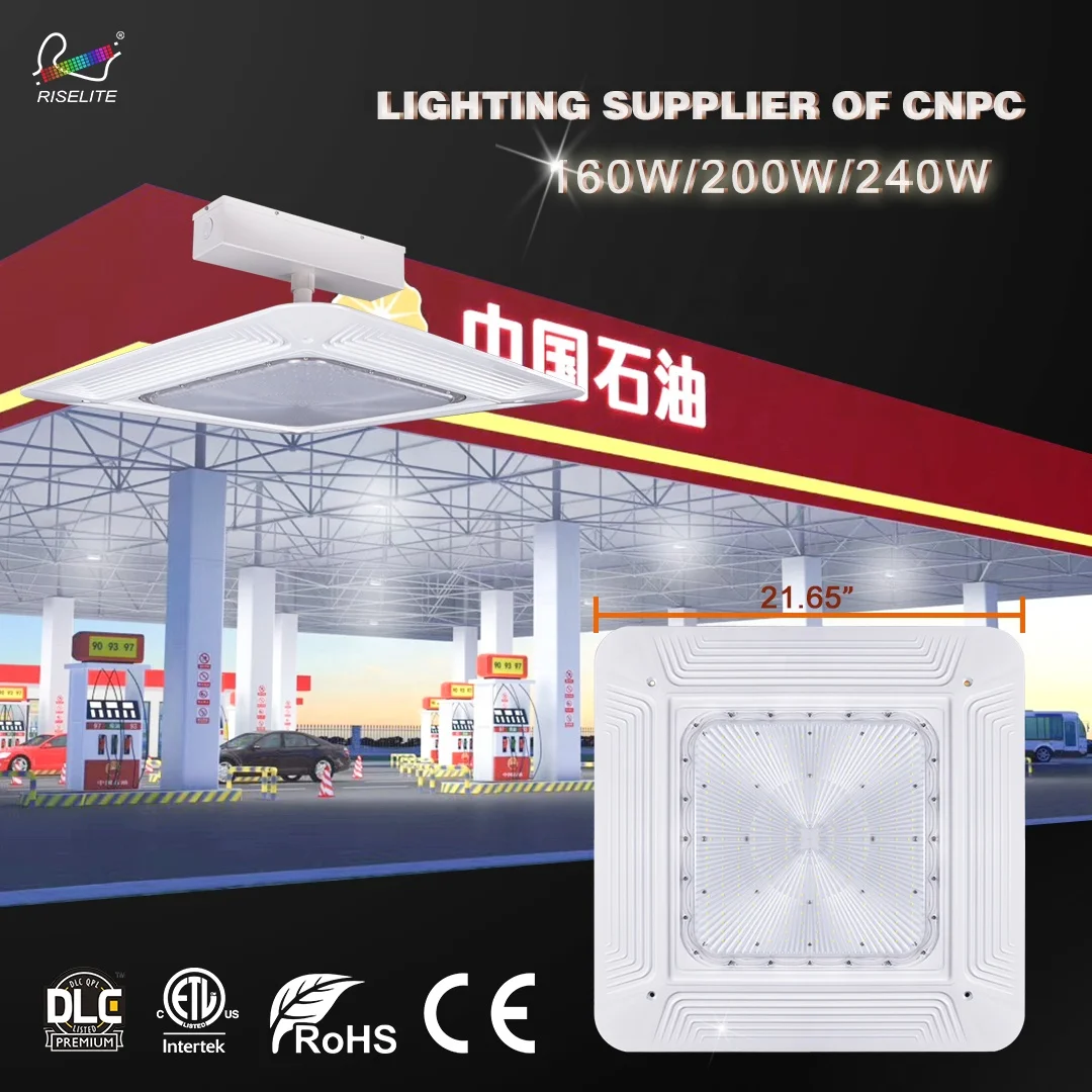 dlc listed led light retrofit fixture bulb 240w square housing led canopy light