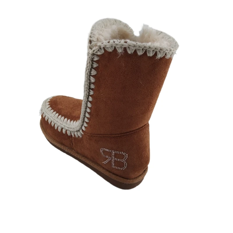 2021 New Fashion Women White Fur Boots Outside Ankle & Bootie Winter Fur Snow Boots