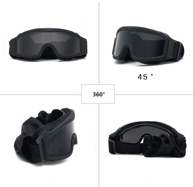 Outdoor Sport Protective Eyewear Shooting Gaming Sports Hiking Ski Riding Visors Glasses Motocross Goggles
