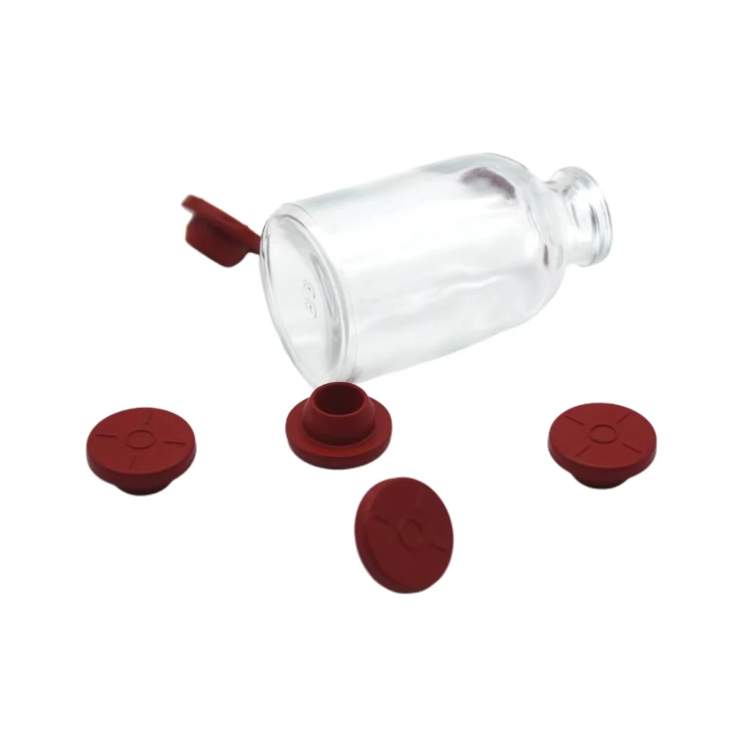 Best selling 30ml borosilicate clear glass bottle with 20mm stopper and lid for liquid antibiotic storage