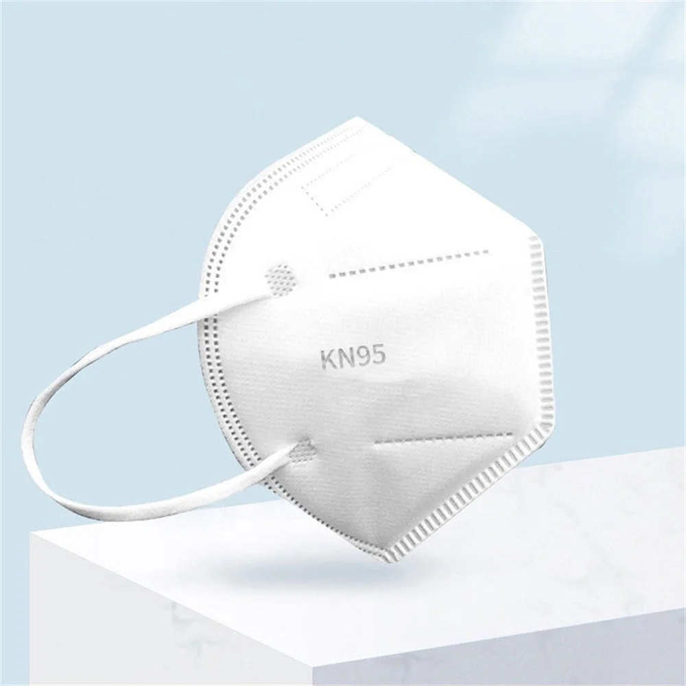 In Stock White KN95 Masks 95% Filtering 5 Layer Reusable KN95 Respirator Face Mask KN95 with Earloop