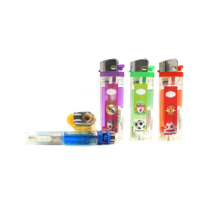 Asia Hot Sale Butane Gas LED Flint Lighter Custom Label Plasma Lighter