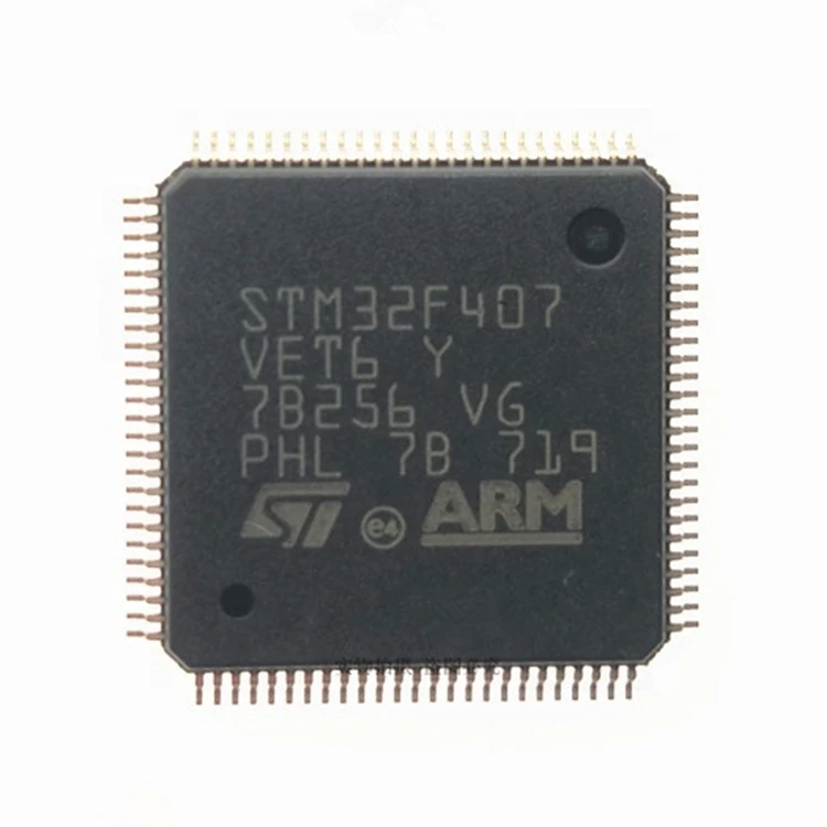  STM32F407VET6 микроконтроллеры LQFP-100 STM32F407VE ARM Cortex M4 168 МГц 512 КБ флэш-памяти электронные