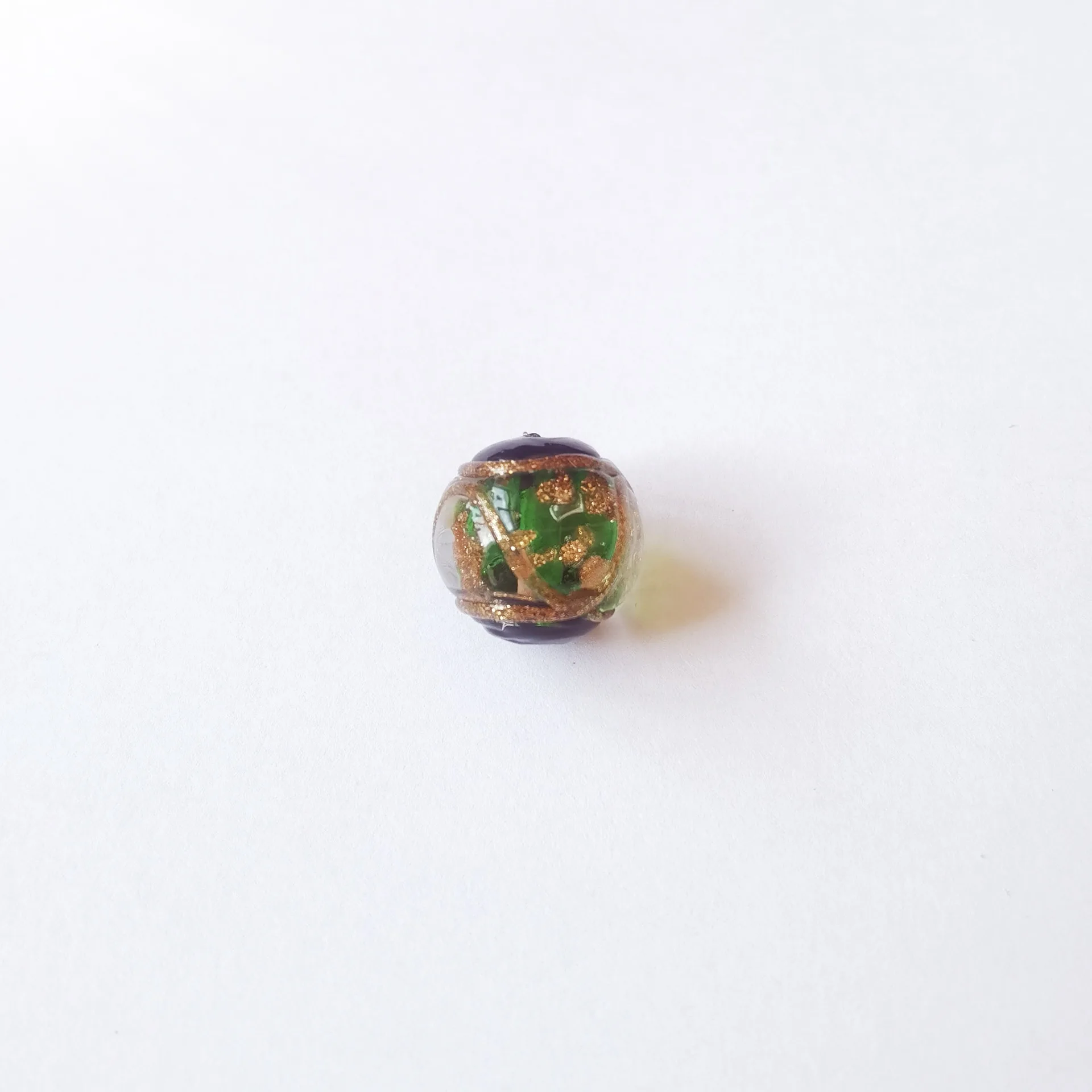 Lampworking loose beads murano glass gold sand beads