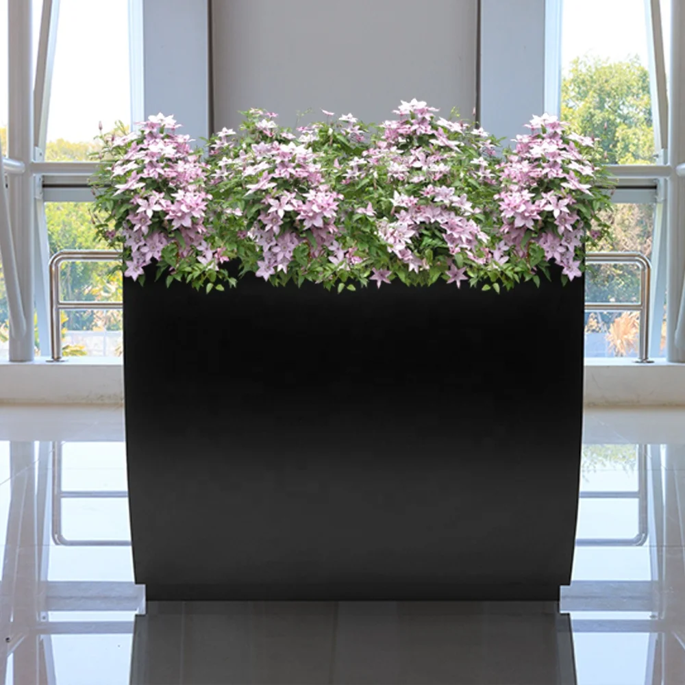 Customized Large Outdoor Metal Garden Boxes Flower Pots Planters