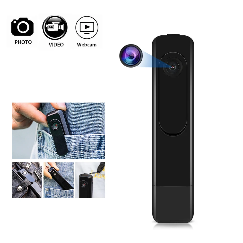 dropshipping 2022 new arrival 008 Usb HD smart pen camera Wearable back clip loop recording mini camera