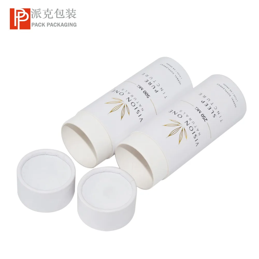 Luxury Cosmetic Round Skin Care Cylinder Gift Box Serum Cream  Skincare Containers And Packaging Paper Tube