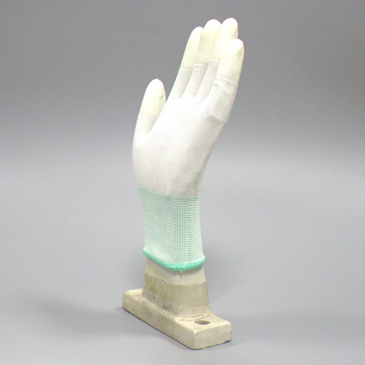 Antistatic PU Plam Coating Glove Carbon Fiber ESD pu top fitted gloves