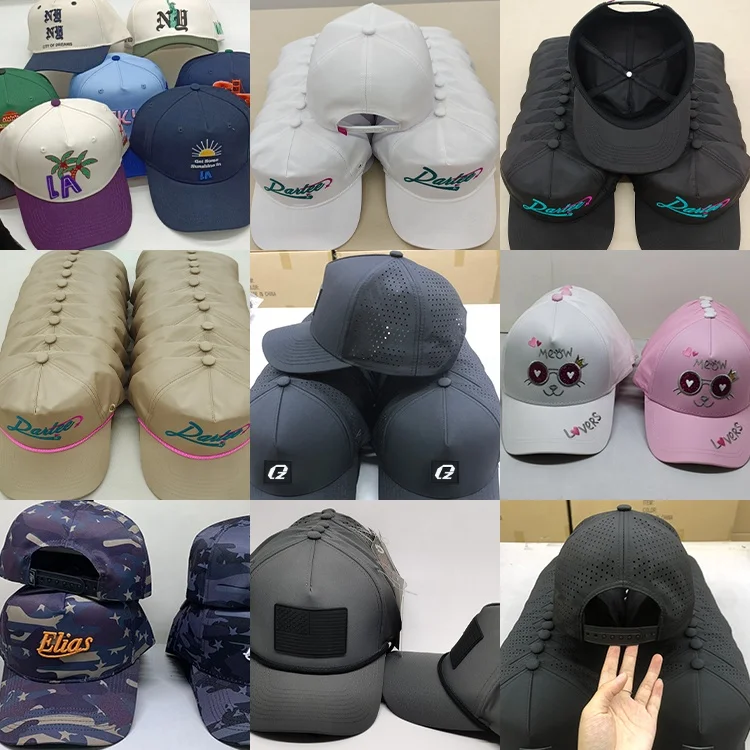 Bsci Breathable rubber waterproof Sport performance Mesh polyester Laser Cut Hole Perforated Golf Hat custom Blank baseball cap