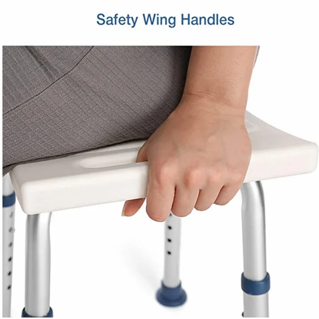 Bathroom safety non-slip shower seat bath chair with tool free installation