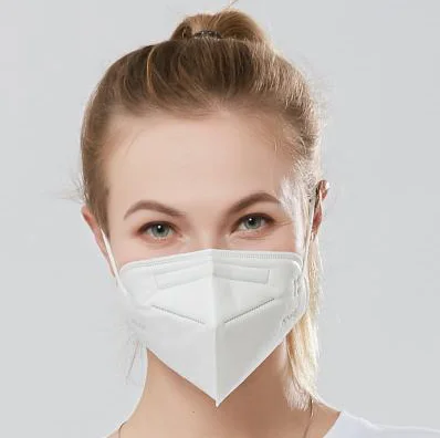 
Wholesale white c-shaped 5 layers KN95 disposable earloop face masks respirator manufacturer 
