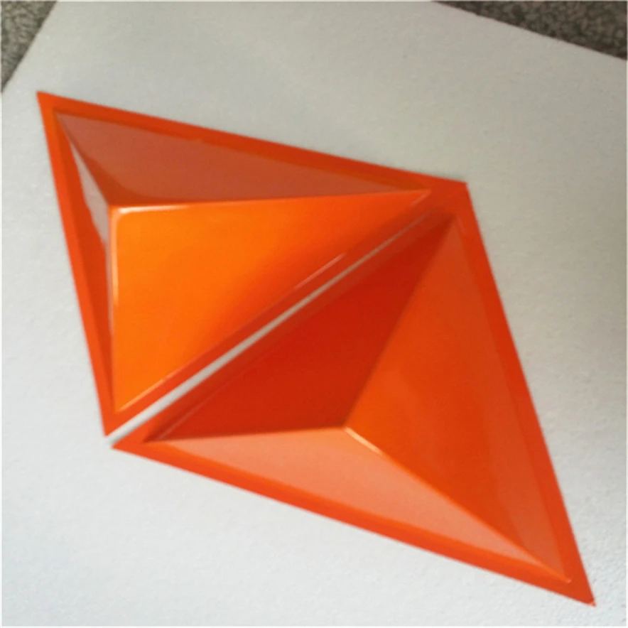 Textured Accent Wall Panels PVC Ceiling 3D Embossed Wall Outdoor Triangle Pattern