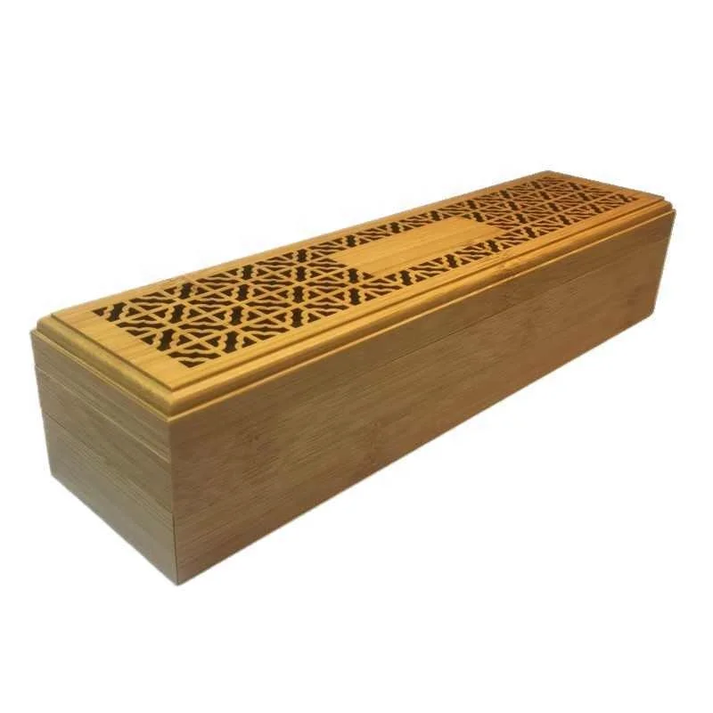 Incense Burner Incense Stick Holder with Drawer Joss-Stick Box Hollow Aromatherapy Zen Lying Censer for Home Office Teahouse