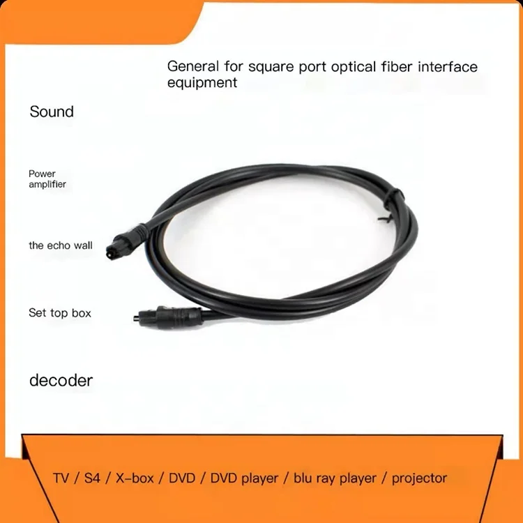 Basics Digital Optical Audio Toslink Cable for Sound Bar, TV - 3.3 Feet (1 Meter)