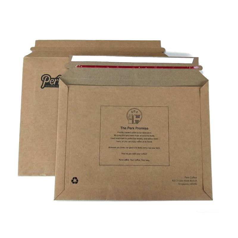 
Custom Kraft Eco friendly Cardboard Envelope Rigid Mailer 